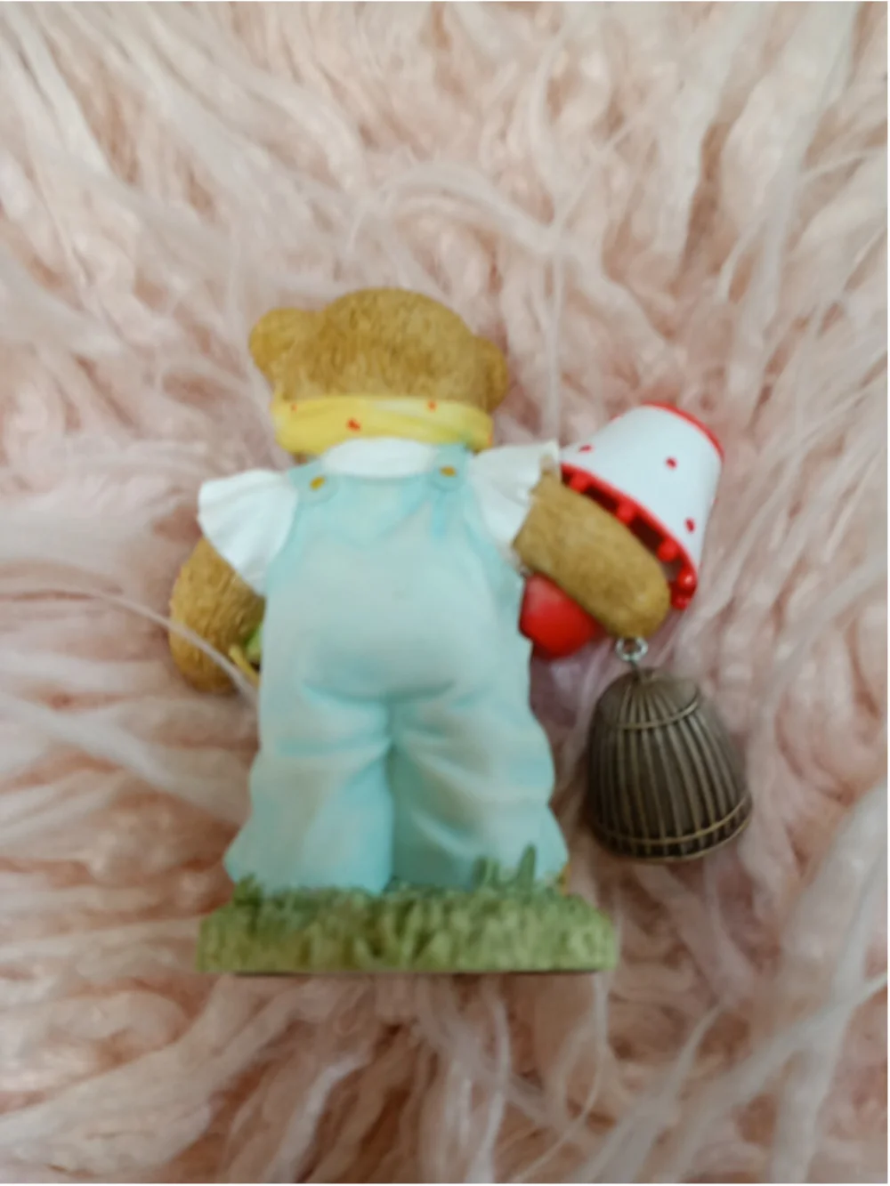 Cherished Teddies Nicole Girl Bear with Lamp, Birdcage & Purses Thrift Shopper